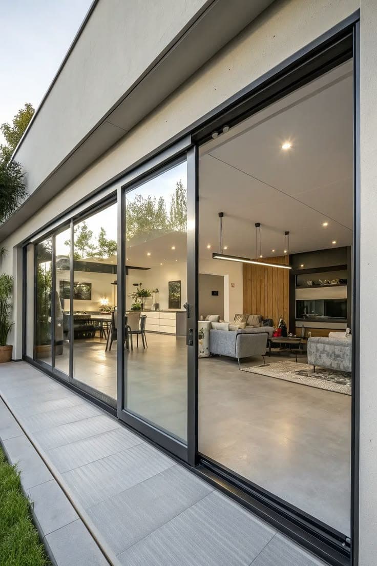 Aluminium sliding door